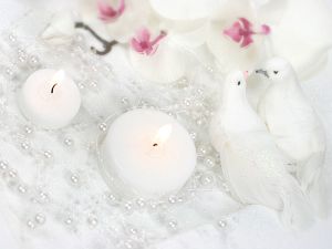 Перлени гирлянди, перлени, 1.3 м (1 пкт. / 5 бр.)