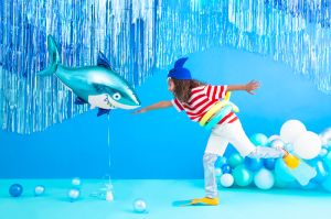 Парти завеса, синя, 0.9 x 2.5 м