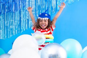 Парти завеса, синя, 0.9 x 2.5 м