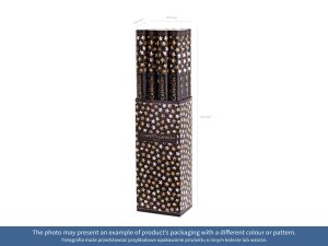 Конфети оръдие със звезди, сребърно, 80 см