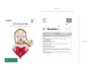 Фолиев балон Момиче, 57x74,5 см, микс