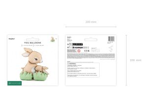 Стоящ фолиев балон Зайчета, 51x60 см, микс