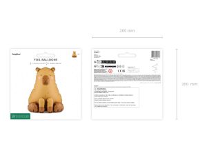 Фолиев балон Капибара, 63x80 см, микс