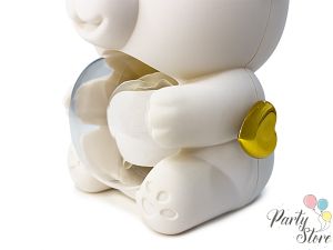 Мече прегърнало кутийка, Elegantz Teddy Bear Rotating Jewelry Box,Акрил,Бял,16см