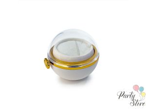 Кръгла въртяща се кутия изненада, Elegantz Rotating Jewelry Box,Акрил, Бял