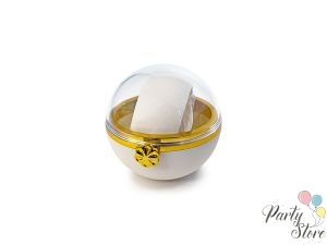 Кръгла въртяща се кутия изненада, Elegantz Rotating Jewelry Box,Акрил, Бял