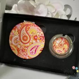 Дамски Подаръчен Комплект Огледалце и Закачалка за Чанта