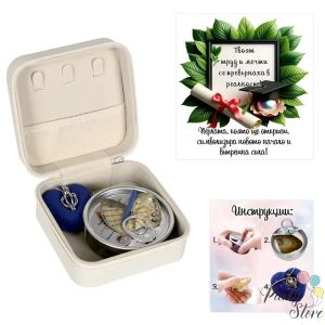 Луксозна бижутерка „Перлата на успеха“ с истинска перла в мида и колие