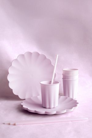 Пластмасови сламки, 23 см, лилави (1 пкт. / 12 бр.)