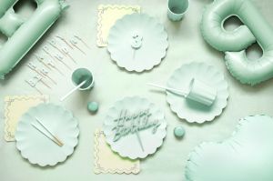 Пластмасови сламки, 23 см, градински чай (1 пкт. / 12 бр.)
