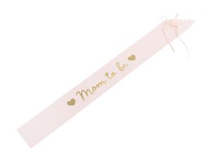 Лента (шарф) Mom to be (Бъдеща мама), бледорозова, 75 см