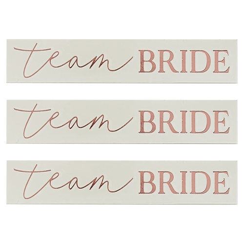 Татуировки Rose Gold Team Bride Hen Party 8x2см (1 пкт. / 16 бр.)