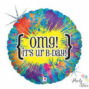  Фолиев балон “OMG! It’s ur B-Day!” – 18” / 46 см